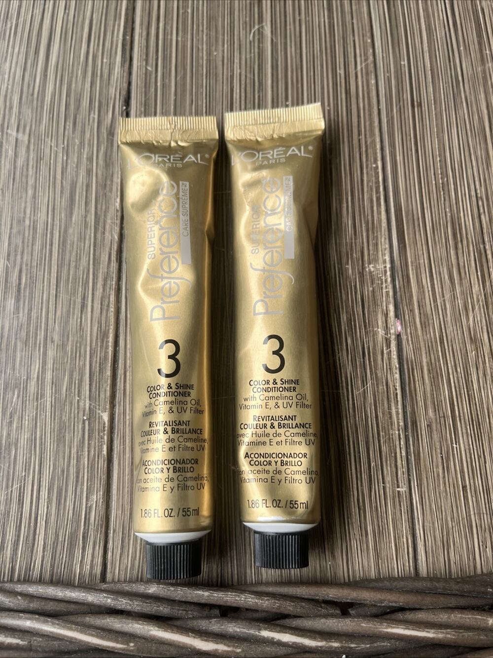 2 Loreal Superior Preference COLOR & SHINE #3 Conditioner 1.86oz Care Supreme